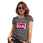 Womens Humor Novelty Graphic Funny T Shirt GA Georgia State Football Women's T-Shirt Small Dark Grey