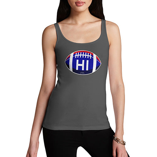 Womens Novelty Tank Top HI Hawaii State Football Women's Tank Top Large Dark Grey