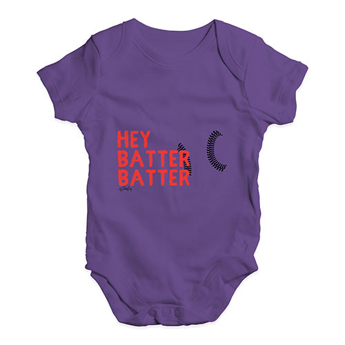 Hey Batter Batter Baby Unisex Baby Grow Bodysuit