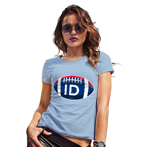 Womens Novelty T Shirt ID Idaho State Football Women's T-Shirt Small Sky Blue