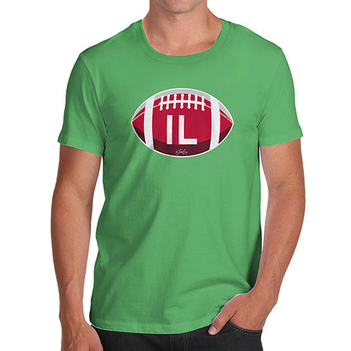 Funny T-Shirts For Men Sarcasm IL Illinois State Football Men's T-Shirt Large Green