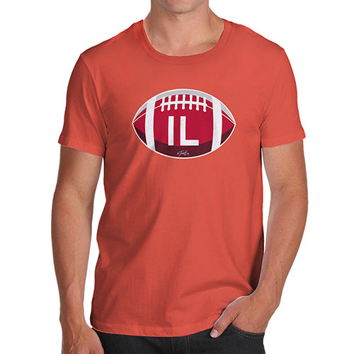 Funny Gifts For Men IL Illinois State Football Men's T-Shirt X-Large Orange