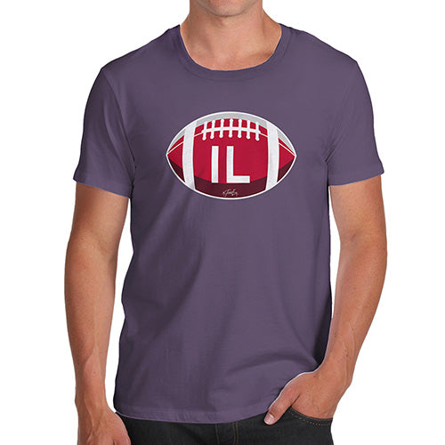 Funny T Shirts For Men IL Illinois State Football Men's T-Shirt X-Large Plum