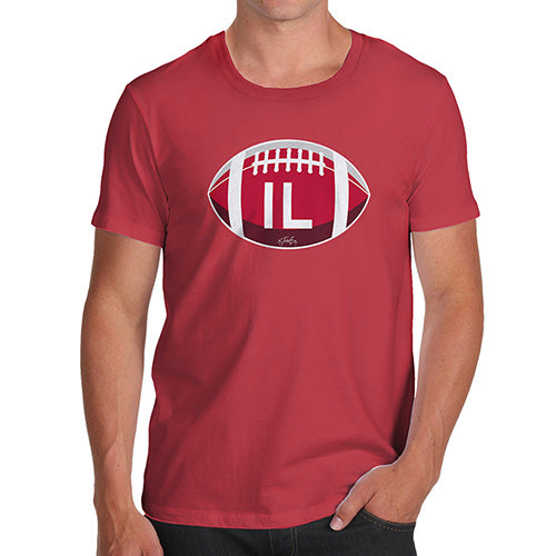 Novelty T Shirts For Dad IL Illinois State Football Men's T-Shirt Large Red