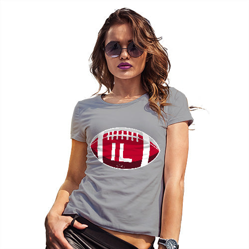 Funny Gifts For Women IL Illinois State Football Women's T-Shirt Small Light Grey