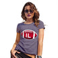 Novelty Tshirts Women IL Illinois State Football Women's T-Shirt Large Plum