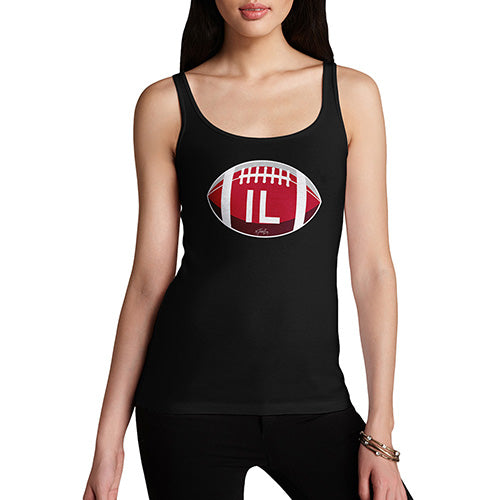 Funny Tank Top For Women IL Illinois State Football Women's Tank Top Small Black