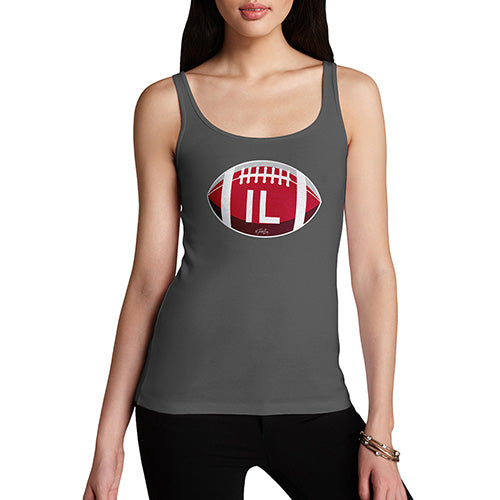 Funny Gifts For Women IL Illinois State Football Women's Tank Top Medium Dark Grey