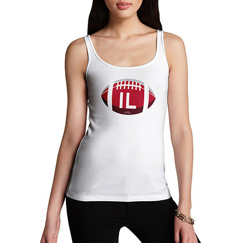 Funny Tank Tops For Women IL Illinois State Football Women's Tank Top Small White