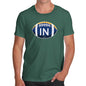 Funny T Shirts For Men IN Indiana State Football Men's T-Shirt X-Large Bottle Green