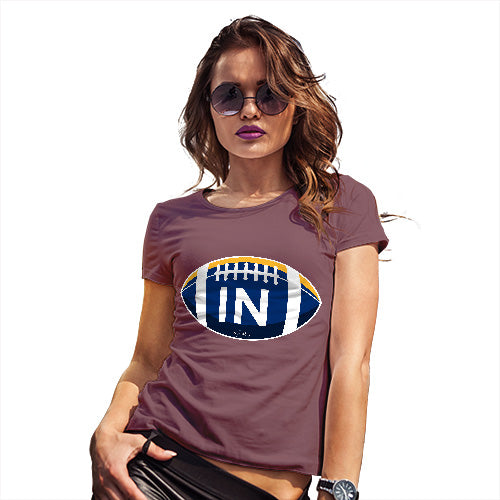 Funny Tshirts For Women IN Indiana State Football Women's T-Shirt X-Large Burgundy