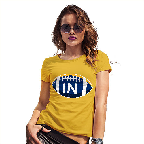 Funny Shirts For Women IN Indiana State Football Women's T-Shirt X-Large Yellow