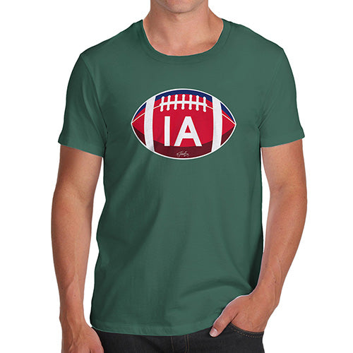 Funny T Shirts For Men IA Iowa State Football Men's T-Shirt Medium Bottle Green