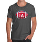 Funny Mens Tshirts IA Iowa State Football Men's T-Shirt Small Dark Grey