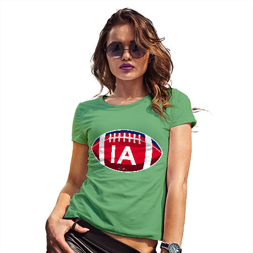 Womens Funny Sarcasm T Shirt IA Iowa State Football Women's T-Shirt X-Large Green