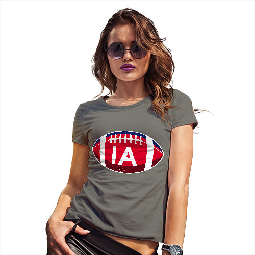 Funny T-Shirts For Women Sarcasm IA Iowa State Football Women's T-Shirt Large Khaki