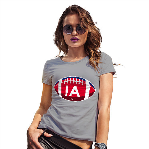 Funny T-Shirts For Women IA Iowa State Football Women's T-Shirt X-Large Light Grey