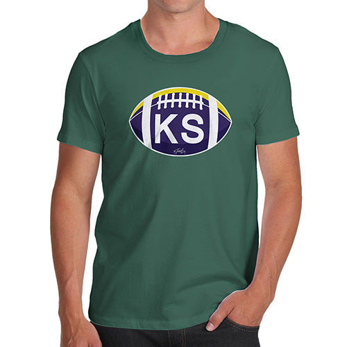 Funny Tshirts For Men KA Kansas State Football Men's T-Shirt Medium Bottle Green