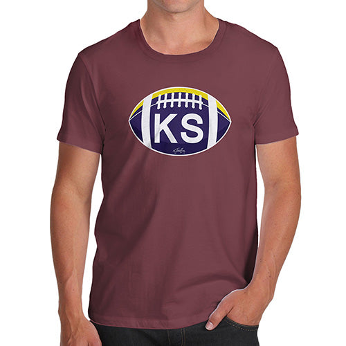 Funny T-Shirts For Men KA Kansas State Football Men's T-Shirt X-Large Burgundy