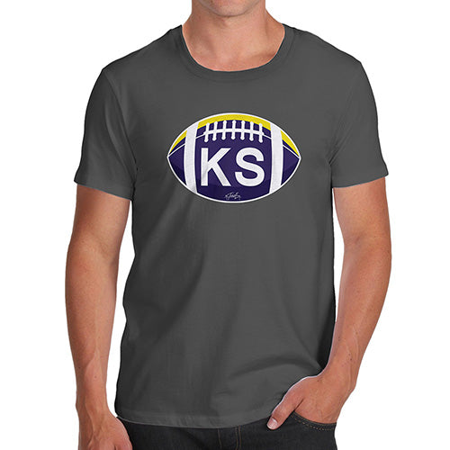 Funny Mens T Shirts KA Kansas State Football Men's T-Shirt X-Large Dark Grey