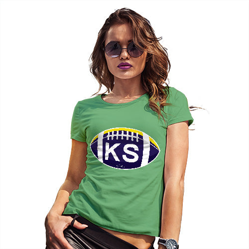 Funny Shirts For Women KA Kansas State Football Women's T-Shirt Large Green