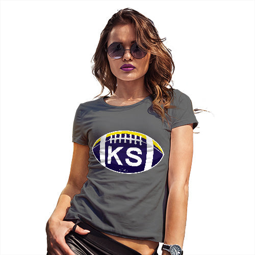 Funny Tshirts For Women KA Kansas State Football Women's T-Shirt X-Large Dark Grey