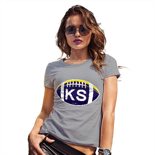 Funny Tee Shirts For Women KA Kansas State Football Women's T-Shirt Medium Light Grey