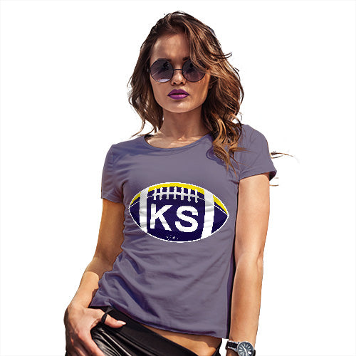 Funny T Shirts For Mum KA Kansas State Football Women's T-Shirt Medium Plum