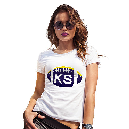 Womens T-Shirt Funny Geek Nerd Hilarious Joke KA Kansas State Football Women's T-Shirt X-Large White