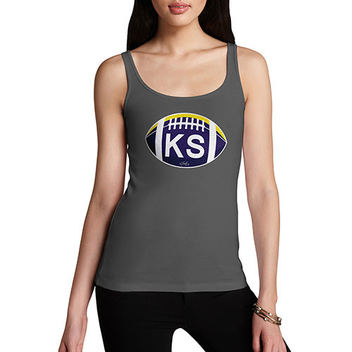 Womens Novelty Tank Top KA Kansas State Football Women's Tank Top Large Dark Grey