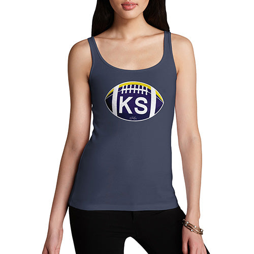 Funny Tank Tops For Women KA Kansas State Football Women's Tank Top X-Large Navy