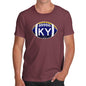 Mens Novelty T Shirt Christmas KY Kentucky State Football Men's T-Shirt Small Burgundy