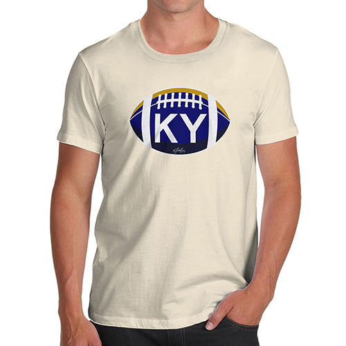 Funny T-Shirts For Men KY Kentucky State Football Men's T-Shirt X-Large Natural