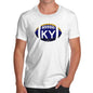 Funny Mens T Shirts KY Kentucky State Football Men's T-Shirt Small White