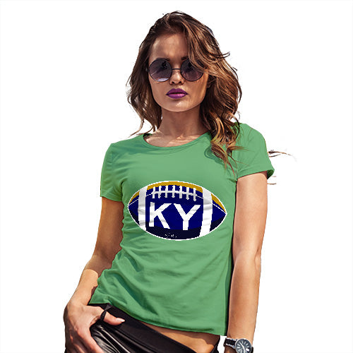 Funny T Shirts For Mum KY Kentucky State Football Women's T-Shirt X-Large Green