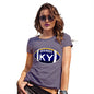 Funny Tshirts For Women KY Kentucky State Football Women's T-Shirt Large Plum