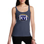 Womens Novelty Tank Top KY Kentucky State Football Women's Tank Top X-Large Navy