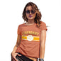 Womens Humor Novelty Graphic Funny T Shirt Legendary Women's T-Shirt Large Orange