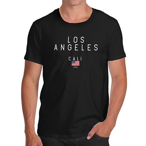 Funny Mens Tshirts Los Angeles Cali Men's T-Shirt Large Black