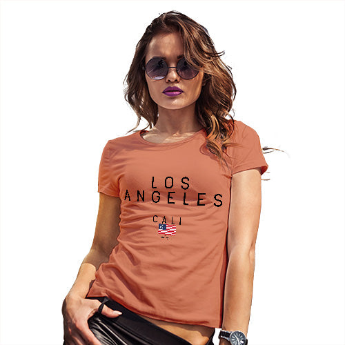 Funny Gifts For Women Los Angeles Cali Women's T-Shirt Medium Orange