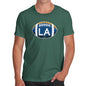 Novelty T Shirts For Dad LA Louisiana State Football Men's T-Shirt Large Bottle Green