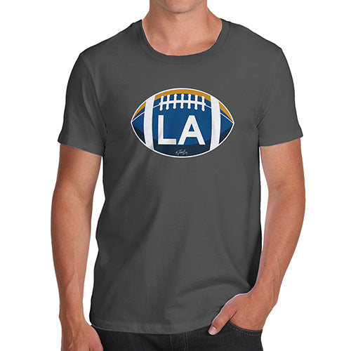 Novelty Tshirts Men Funny LA Louisiana State Football Men's T-Shirt Medium Dark Grey