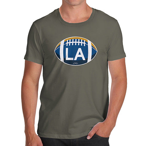 Novelty Tshirts Men LA Louisiana State Football Men's T-Shirt X-Large Khaki