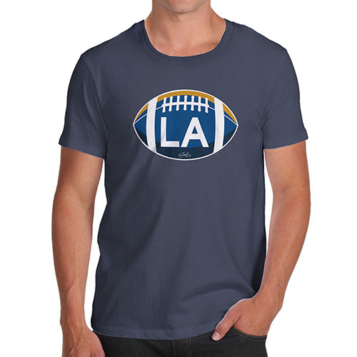 Funny Tee For Men LA Louisiana State Football Men's T-Shirt Medium Navy