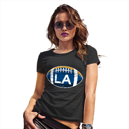 Womens T-Shirt Funny Geek Nerd Hilarious Joke LA Louisiana State Football Women's T-Shirt Medium Black