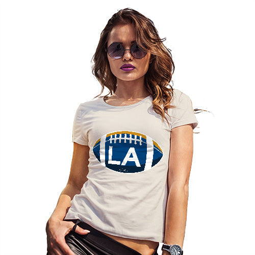 Funny T Shirts For Mom LA Louisiana State Football Women's T-Shirt Small Natural