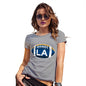 Novelty Gifts For Women LA Louisiana State Football Women's T-Shirt Medium Light Grey