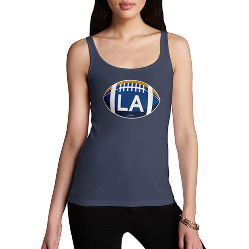 Womens Novelty Tank Top LA Louisiana State Football Women's Tank Top Large Navy