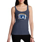 Womens Novelty Tank Top LA Louisiana State Football Women's Tank Top Large Navy