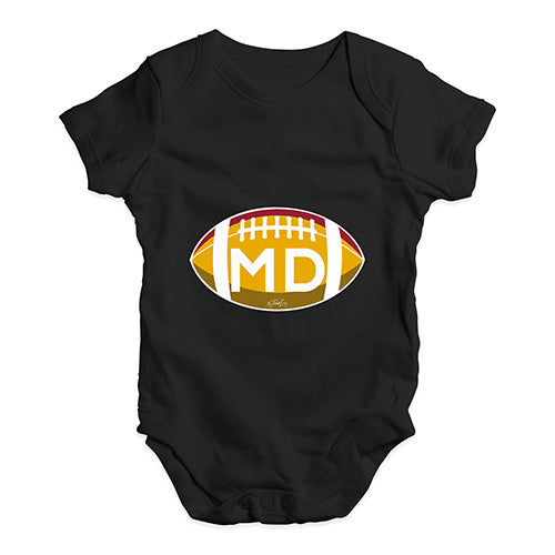 MD Maryland State Football Baby Unisex Baby Grow Bodysuit